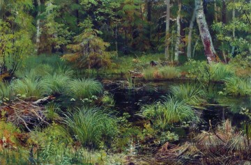 Gehölz Werke - Frühling im Wald 1892 klassische Landschaft Ivan Ivanovich Bäume